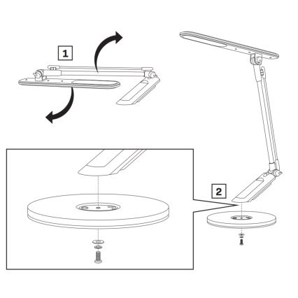 Himmennettävä LED-kosketuspöytävalaisin OPTIMUM LED/7W/230V USB 3000/4000/6000K hopea