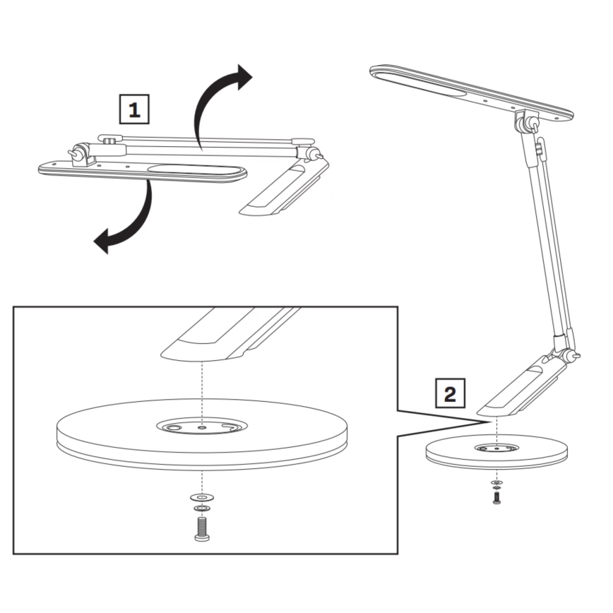 Himmennettävä LED-kosketuspöytävalaisin OPTIMUM LED/7W/230V USB 3000/4000/6000K hopea