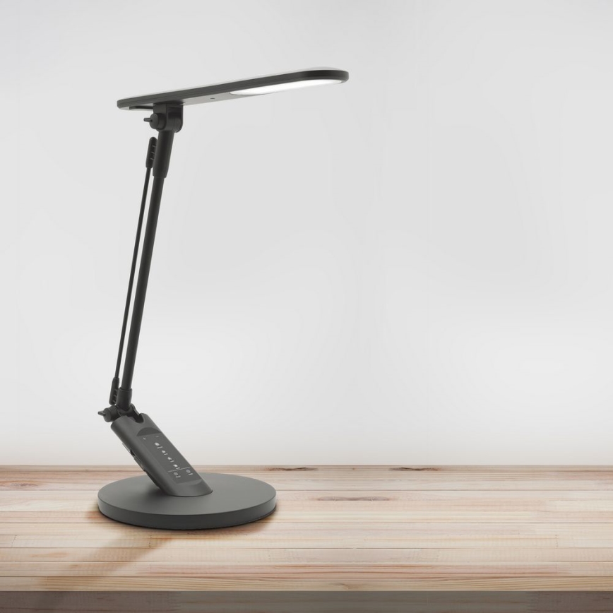 Himmennettävä LED-kosketuspöytävalaisin OPTIMUM LED/7W/230V USB 3000/4000/6000K musta