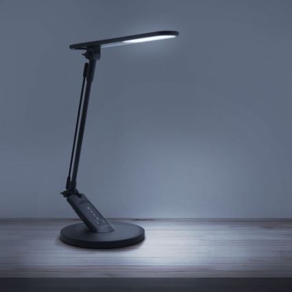 Himmennettävä LED-kosketuspöytävalaisin OPTIMUM LED/7W/230V USB 3000/4000/6000K musta