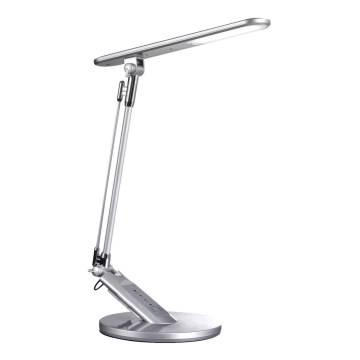 Himmennettävä LED-kosketuspöytävalaisin OPTIMUM LED/7W/230V USB 3000/4000/6000K hopea