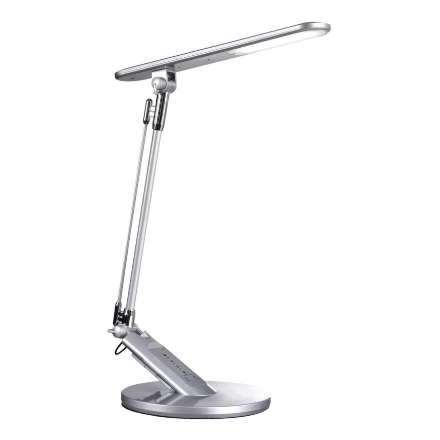 Himmennettävä LED-kosketuspöytävalaisin OPTIMUM LED/7W/230V USB 3000/4000/6000K hopea