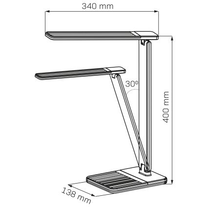 Himmennettävä LED-kosketuspöytävalaisin PRESTIGE LED/12W/230V 2700/4000K/6500K musta