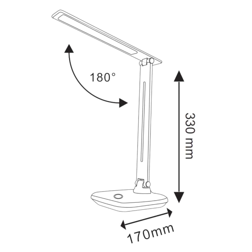 Himmennettävä LED-kosketuspöytävalaisin VINTO LED/8W/230V musta