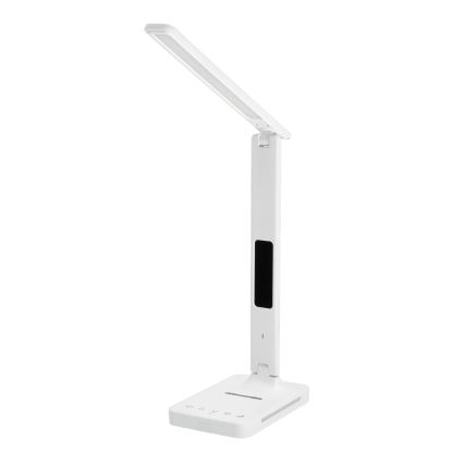 Himmennettävä LED-pöytävalaisin langattomalla latauksella QI, näyttö ja USB-portti LED/7W/230V 3000-6000K valkoinen