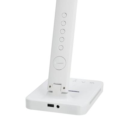 Himmennettävä LED-pöytävalaisin langattomalla latauksella QI, näyttö ja USB-portti LED/7W/230V 3000-6000K valkoinen