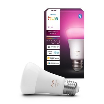 Himmennettävä LED-lamppu Philips Hue WHITE AND COLOR AMBIANCE E27/8,1W/230V 1000-20000K