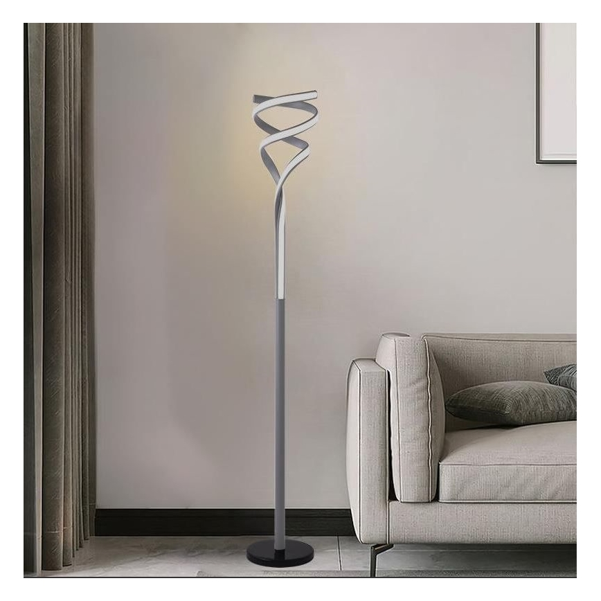 Himmennettävä LED-lattiavalaisin LED/50W/230V 3000-6500K harmaa + kauko-ohjaus