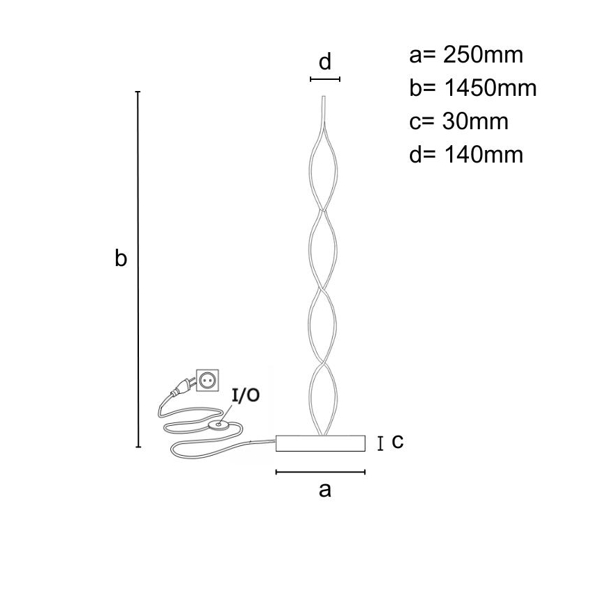 Himmennettävä LED-lattiavalaisin LED/70W/230V 3000-6500K + kaukosäädin