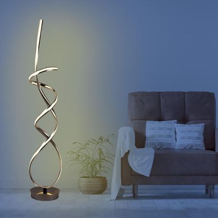 Himmennettävä LED-lattiavalaisin LED/80W/230V 3000-6500K + kauko-ohjaus