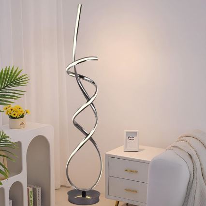 Himmennettävä LED-lattiavalaisin LED/80W/230V 3000-6500K + kauko-ohjaus
