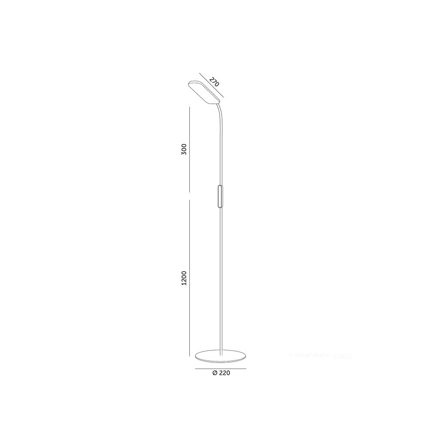 Himmennettävä LED-lattiavalaisin TEILO LED/10W/230V 3000/4000/6500K musta + kauko-ohjaus