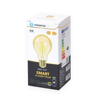 Himmennettävä LED-polttimo A60 E27/6W/230V 2700-6500K Wi-Fi - Aigostar