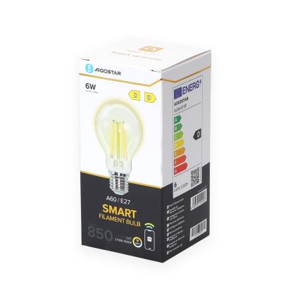 Himmennettävä LED-polttimo A60 E27/6W/230V 2700-6500K Wi-Fi - Aigostar