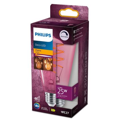 Himmennettävä LED-polttimo DECO Philips ST64 E27/4,5W/230V 1800K