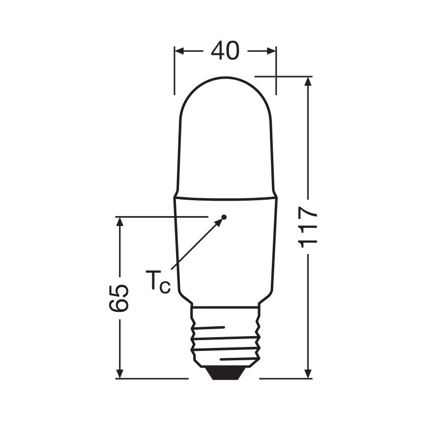 Himmennettävä LED-polttimo E27/11W/230V 2700K CRI 90 - Osram