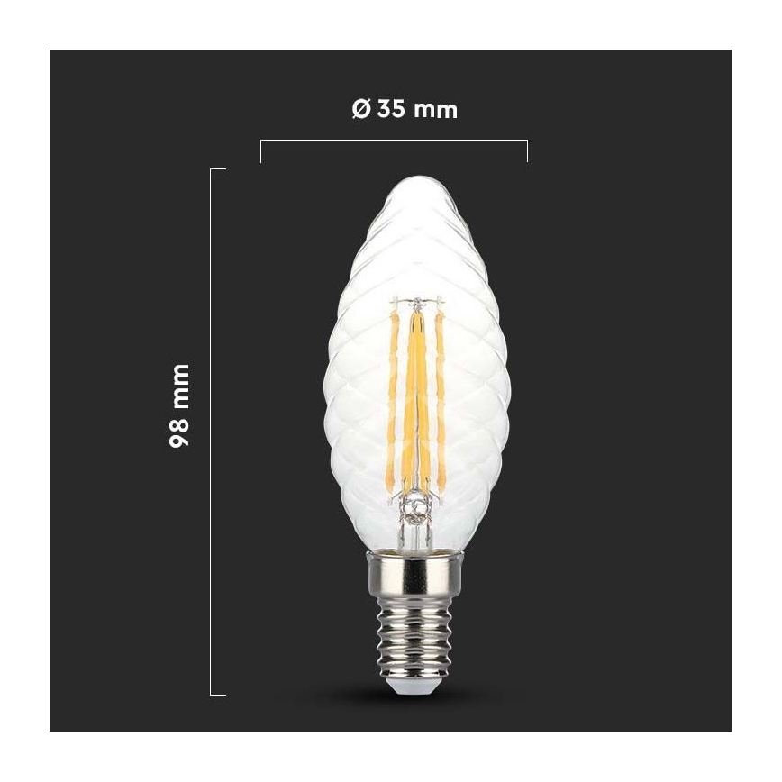 Himmennettävä LED-polttimo FILAMENT E14/4W/230V 3000K