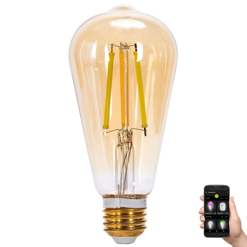 Himmennettävä LED-polttimo FILAMENT MESH Älykäs ST64 E27/6W/230V 2700-6500K - Aigostar