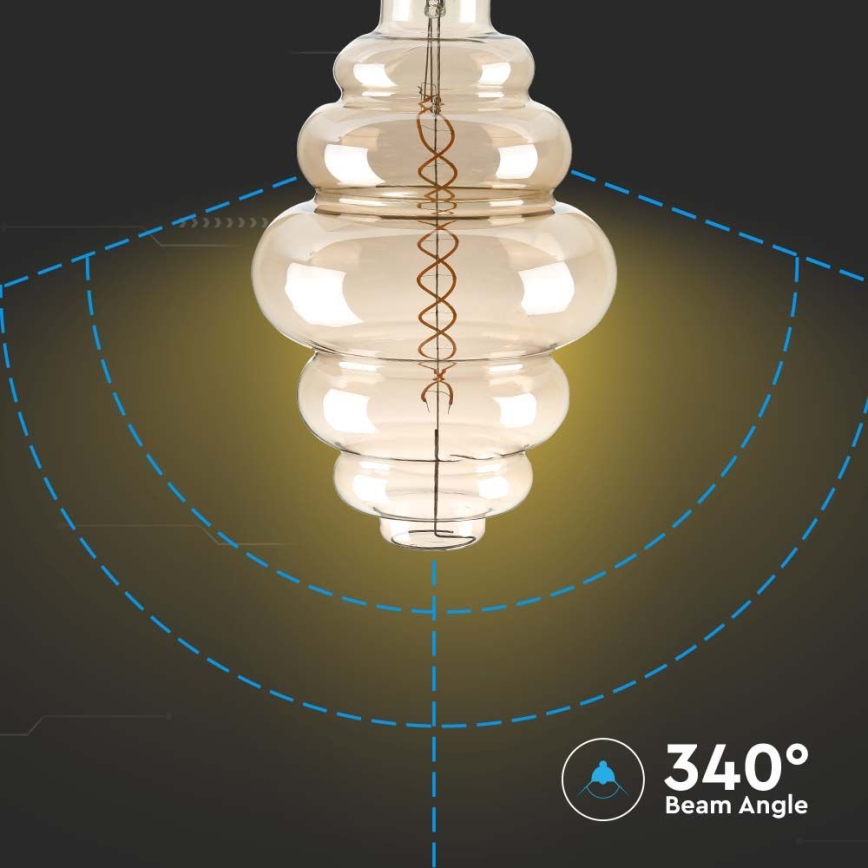 Himmennettävä LED-polttimo FILAMENT S200 E27/8W/230V 1800K