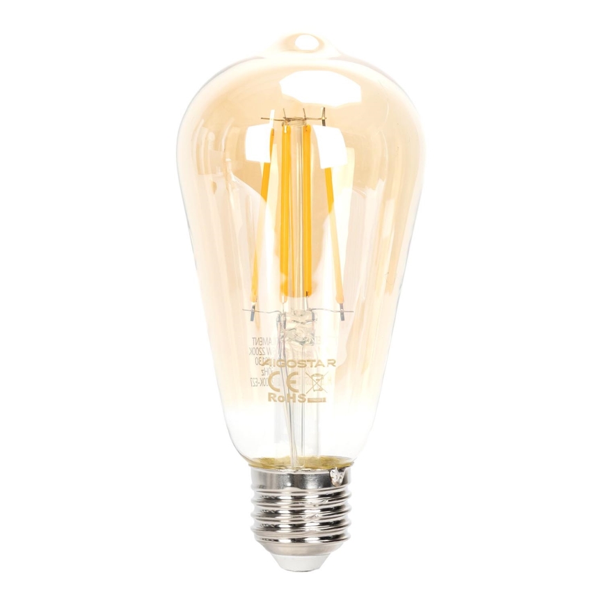 Himmennettävä LED-polttimo FILAMENT ST64 E27/6W/230V 2200K - Aigostar