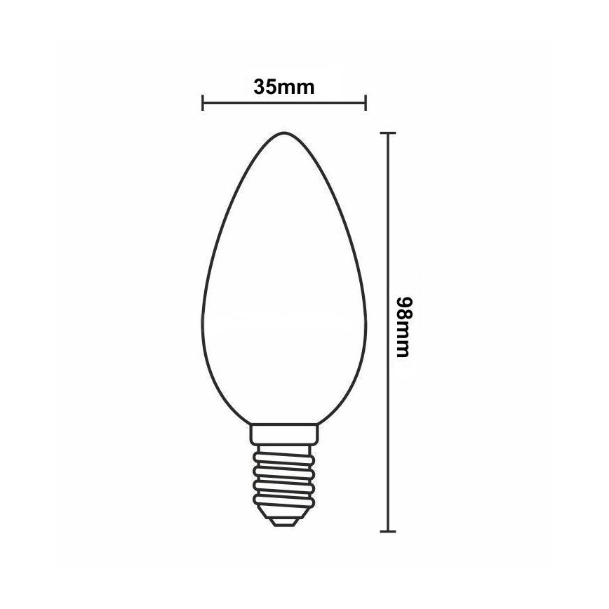 Himmennettävä LED-polttimo FILAMENT VINTAGE C35 E14/6W/230V 2000K