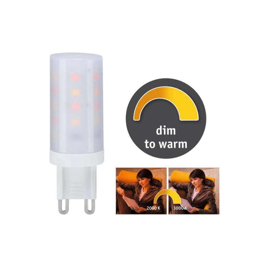 Himmennettävä LED-polttimo G9/4W/230V 2000-3000K - Paulmann 28819