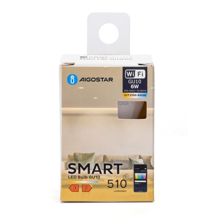 Himmennettävä LED-polttimo GU10/6W/230V 2700-6500K Wi-Fi - Aigostar
