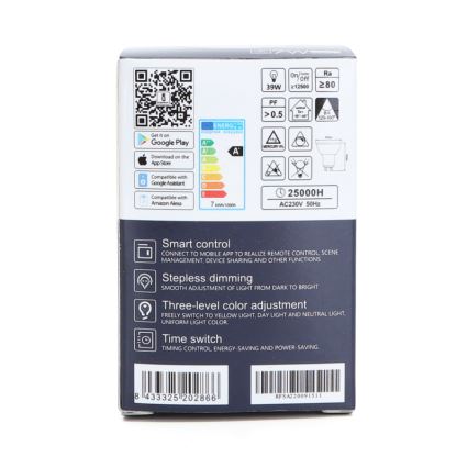 Himmennettävä LED-polttimo GU10/7W/230V 3000-6500K Wi-Fi - Aigostar