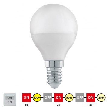 Himmennettävä LED-polttimo P45 E14/6W/230V 3000K - STEPDIMMING - Eglo 54835
