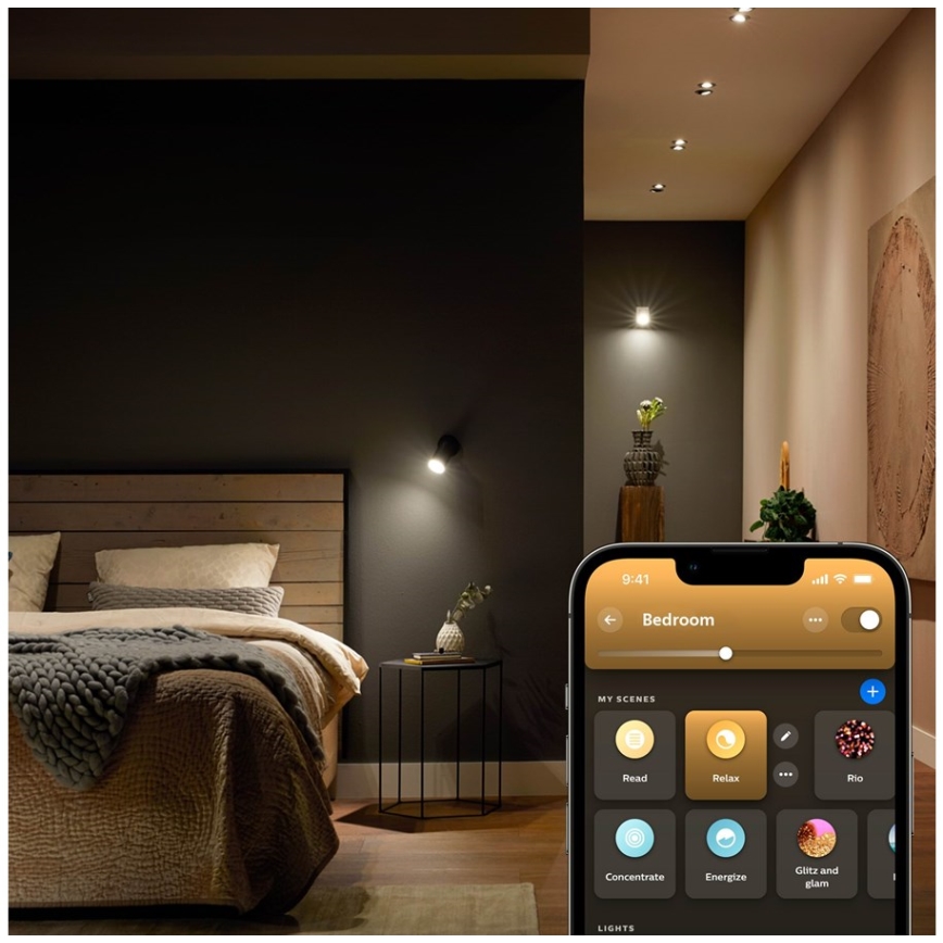 Himmennettävä LED-polttimo Philips Hue White Ambiance GU5,3/MR16/5,1W/12V 2200-6500K