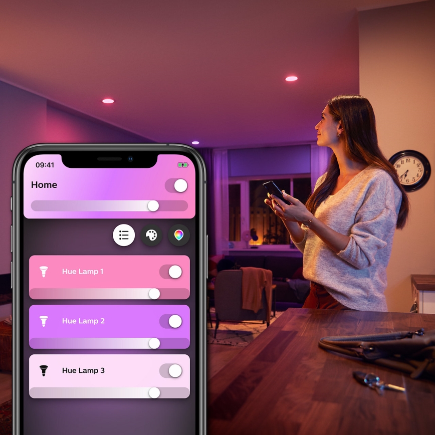 Himmennettävä LED-polttimo Philips Hue White and Color Ambiance E27/6,5W/230V 2000-6500K