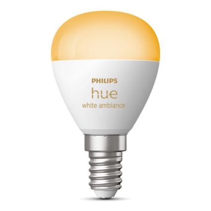 Himmennettävä LED-polttimo Philips Hue WHITE AMBIANCE P45 E14/5,1W/230V 2200-6500K