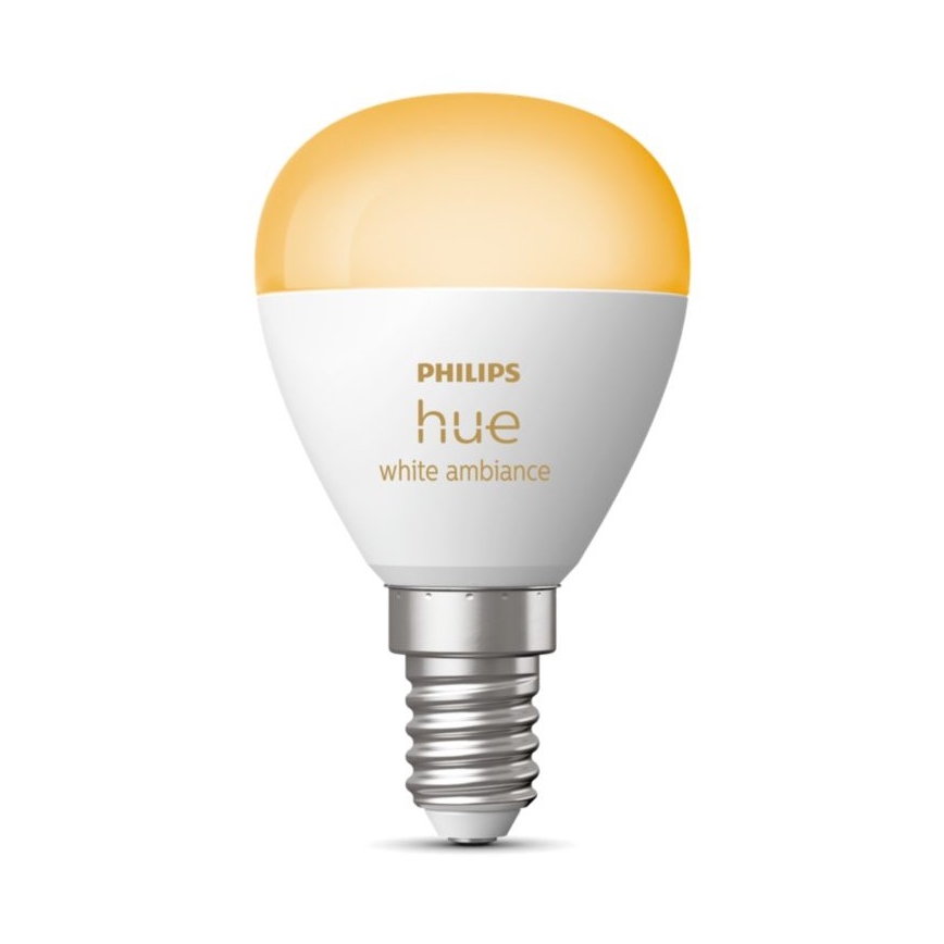 Himmennettävä LED-polttimo Philips Hue WHITE AMBIANCE P45 E14/5,1W/230V 2200-6500K