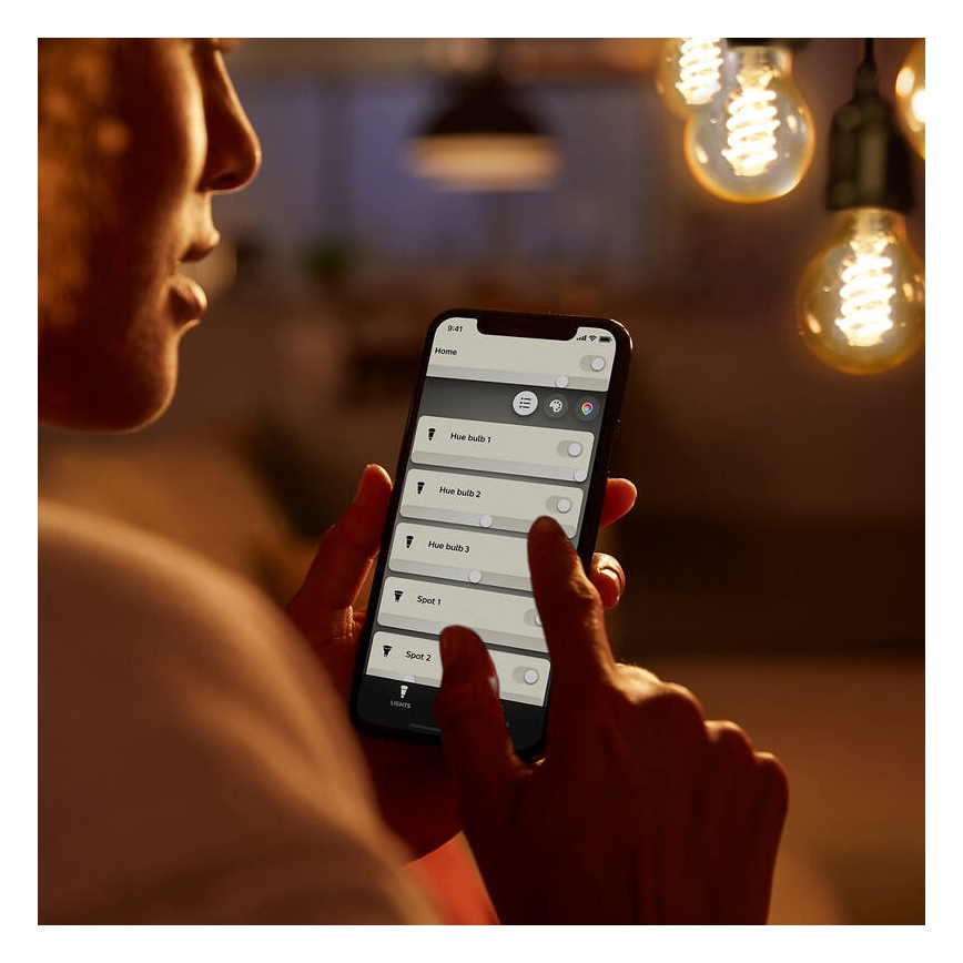 Himmennettävä LED-polttimo Philips Hue WHITE FILAMENT G93 E27/7,2W/230V 2100K