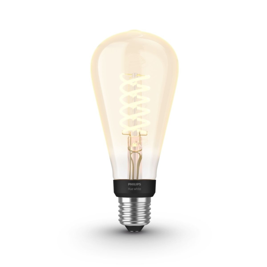 Himmennettävä LED-polttimo Philips Hue WHITE FILAMENT ST72 E27/7W/230V 2100K