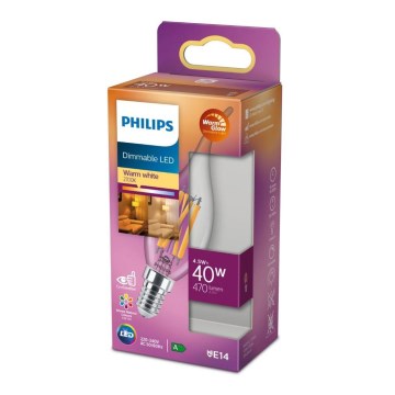 Himmennettävä LED-polttimo Philips Warm Glow E14/4,5W/230V 2200-2700K CRI 90