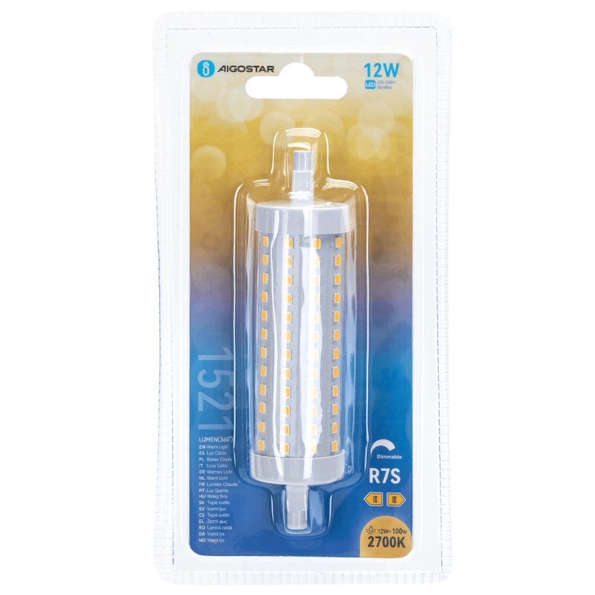 Himmennettävä LED-polttimo R7s/12W/230V 2700K - Aigostar