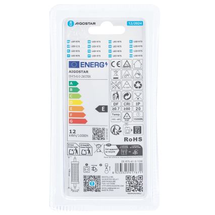 Himmennettävä LED-polttimo R7s/12W/230V 2700K - Aigostar