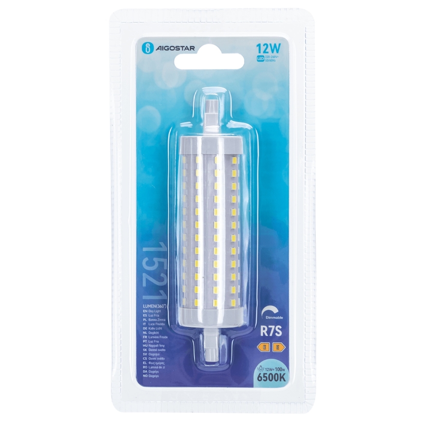 Himmennettävä LED-polttimo R7s/12W/230V 6500K - Aigostar