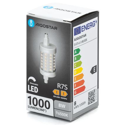 Himmennettävä LED-polttimo R7s/8W/230V 6500K - Aigostar