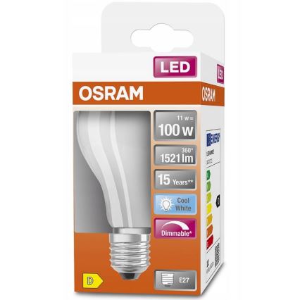 Himmennettävä LED-polttimo RETROFIT A60 E27/11W/230V 4000K - Osram