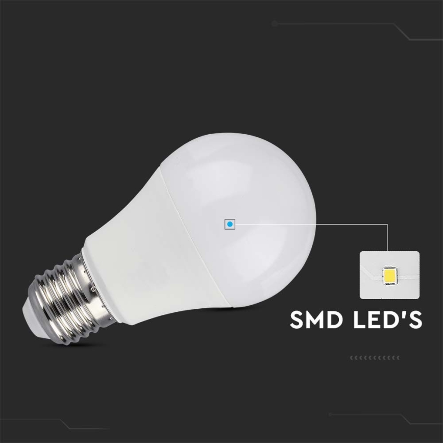 Himmennettävä LED-polttimo SAMSUNG CHIP A60 E27/11W/230V 3000K