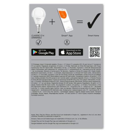 Himmennettävä LED-polttimo SMART+ E14/5W/230V 2700K Wi-Fi - Ledvance