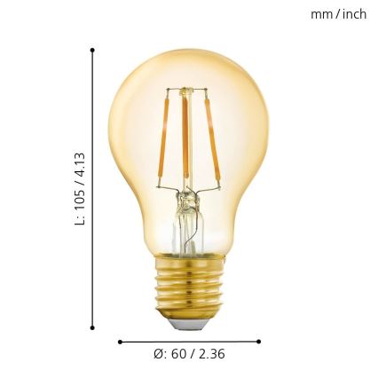 Himmennettävä LED-polttimo VINTAGE E27/5,5W/230V 2200K - Eglo 11864