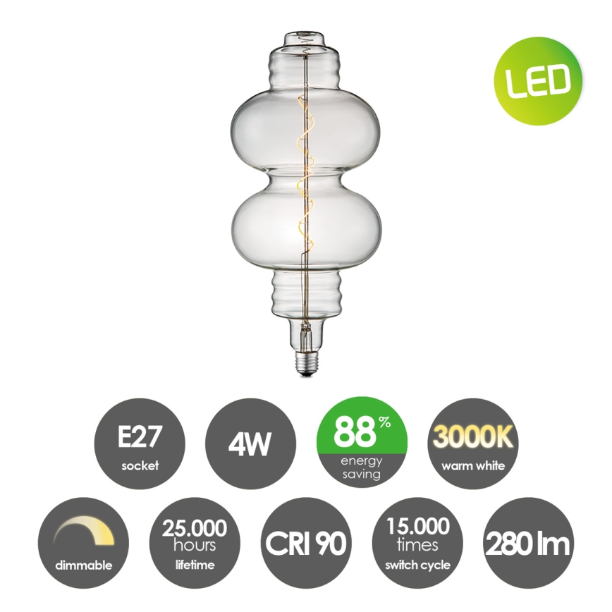 Himmennettävä LED-polttimo VINTAGE EDISON E27/4W/230V 2200K CRI 90