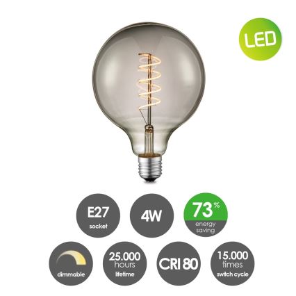 Himmennettävä LED-polttimo VINTAGE EDISON G125 E27/4W/230V 2200K