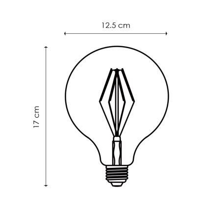 Himmennettävä LED-polttimo VINTAGE EDISON G125 E27/4W/230V 2700K