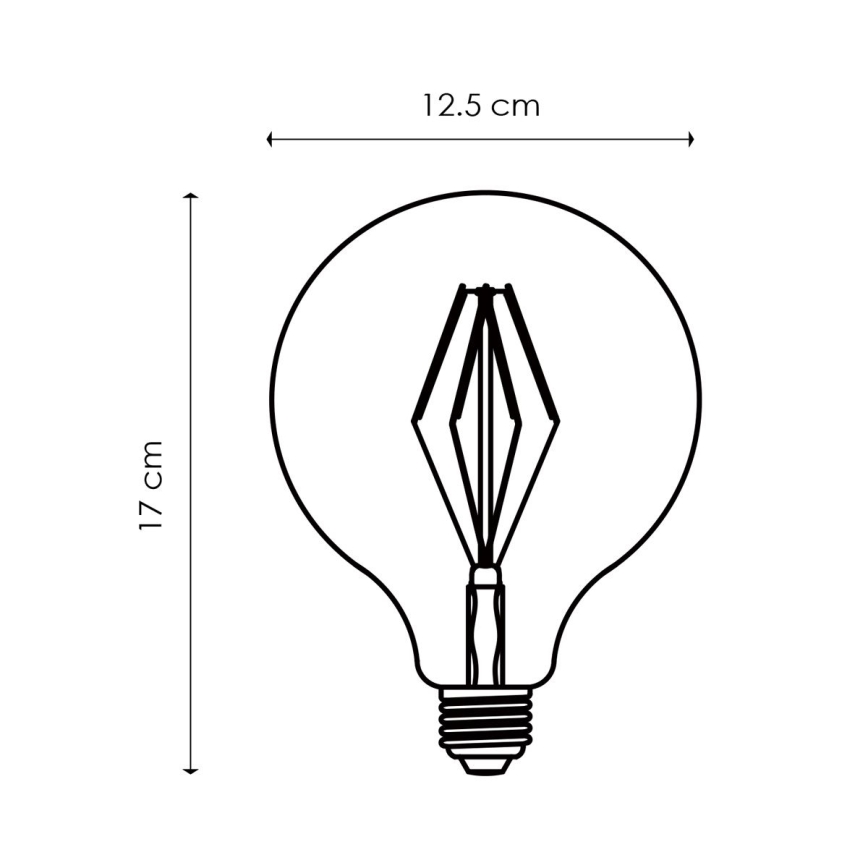Himmennettävä LED-polttimo VINTAGE EDISON G125 E27/4W/230V 2700K