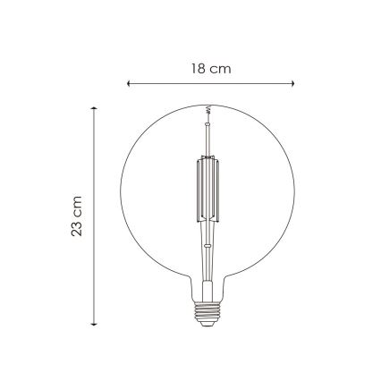 Himmennettävä LED-polttimo VINTAGE EDISON G180 E27/4W/230V 2700K