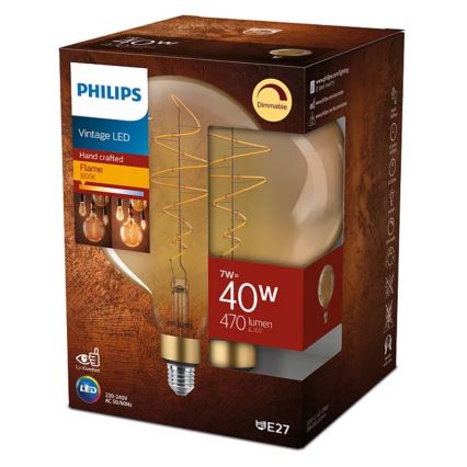 Himmennettävä LED-polttimo VINTAGE Philips G200 E27/7W/230V 2000K